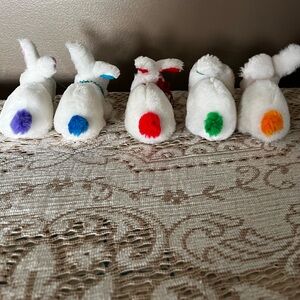 Vintage Plush Bunny Stuffed Animal Lot 5 stuffed bunnies 80’s 90’s RARE Easter